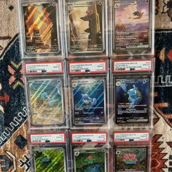 Pokemon PSA 10 Pokemon TCG 151 Set - Charizard, Blastoise, and Venusaur 9 Card Set