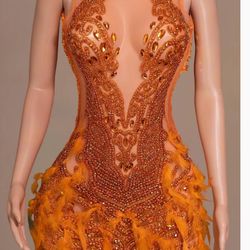 Orange Prom / Birthday Dress 