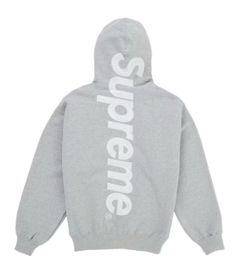 SUPREME SATIN APPLIQUE HOODED SWEATSHIRT (MEDIUM)