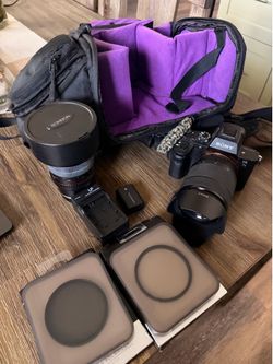 Sony Alpha 7 II Camera Bundle w/ Rokinon FE 14mm F2.8, Sony FE 3.5-5.6/28-70 lens,Shutter count 4702