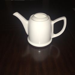 White Ceramic Tea Kettle Modern Look