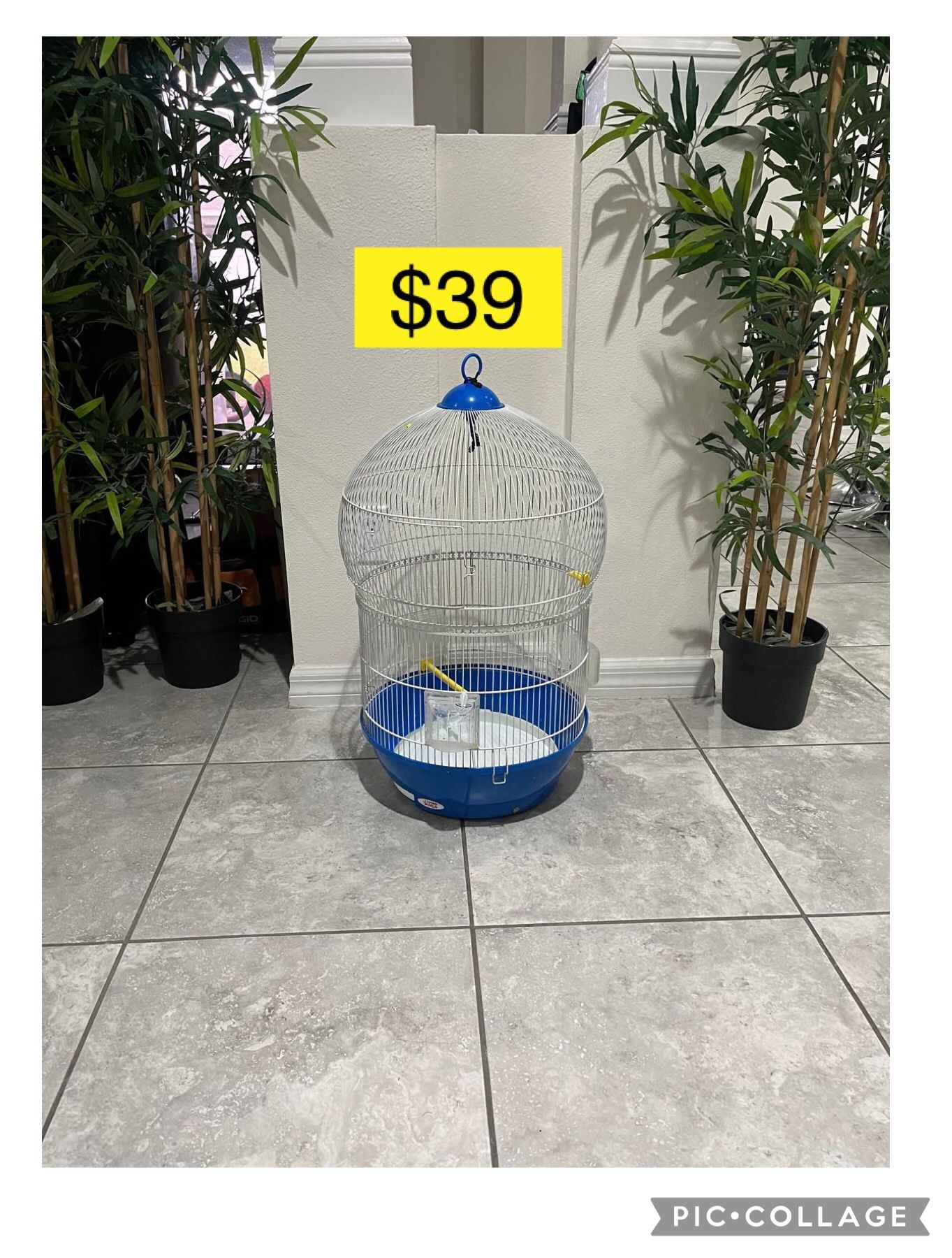 Bird cage 29” Tall / Jaula pajaros
