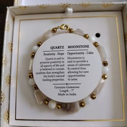 Shivam Quartz And Moonstone Bracelet $15