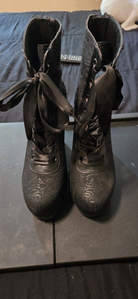 Killstar Polyester Willow Boots