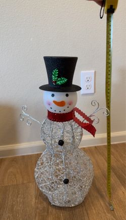 Light-Up Christmas Snowman Decor