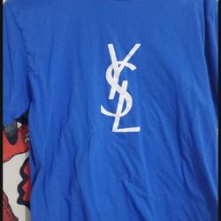 Ysl Logo Print Shirt