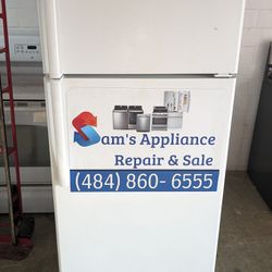 150 Days Warranty.  GE. Top Freezer Refrigerator. 