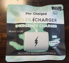 iSOLEIL Pre-charged Disposable Emergency Charger (iPhone & Android)