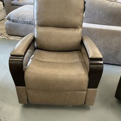 Brown Leather Power Recliner Chair 