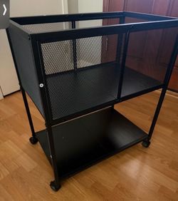 File folder holder with bottom shelf and wheels
