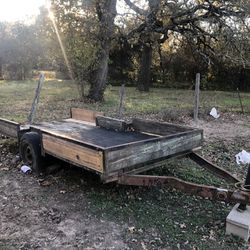 14 Foot Trailer With New Lights And Repaired Wood! Also Come With A Rubber Bed Mat!! Used It To Haul 2 Round Nails And And My Lawn More!