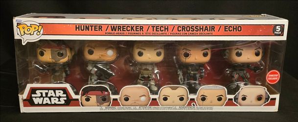 Funko Pop! Star Wars Bad Batch Hunter/Wrecker/Tech/Crosshair/Echo Gamestop Exclusive