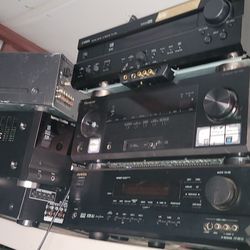 sony panasonic  dbd bluray player and amplifier  receiver  denon sony pioneer 