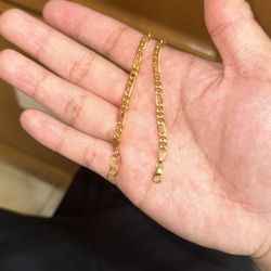 21k Figaro Bracelet