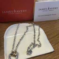 James Avery Charm Holder Necklace New 18”