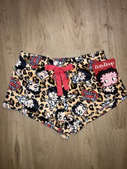 Leopard Betty Boop Plush Shorts