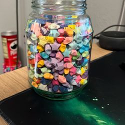 Homemade Paper Star Jar For Valentines Or Christmas 