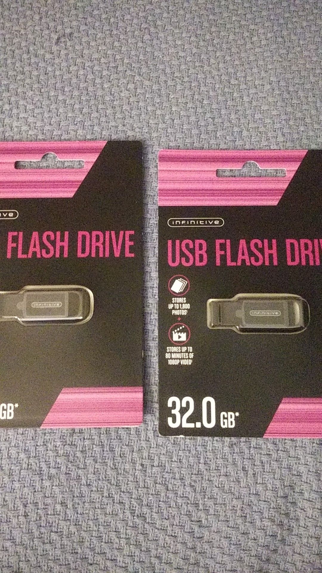 2 32 GB USB flash drives
