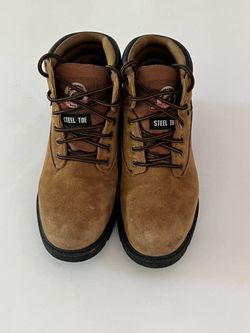 Brahma MNBR0440144 Alpha Brown Leather Steel Toe Work Ankle Boots Mens, Size: 9.5
