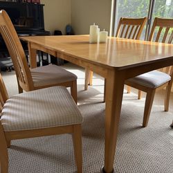 Dining table & chairs