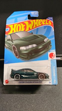 Hot Wheels Metallic Emerald Green Custom 2001 Acura Integra GSR J-Imports