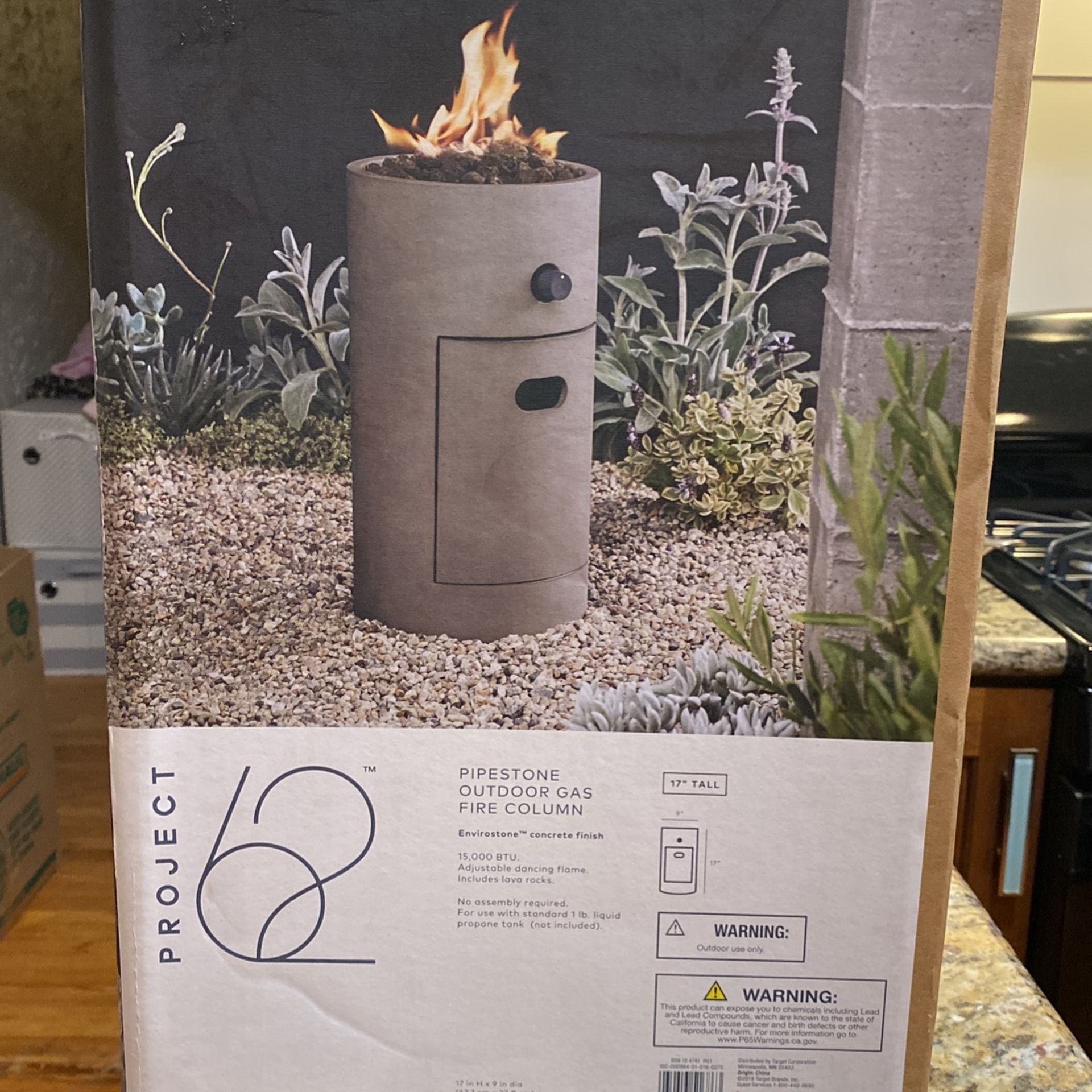 Pipestone Outdoor Gas Fire Column