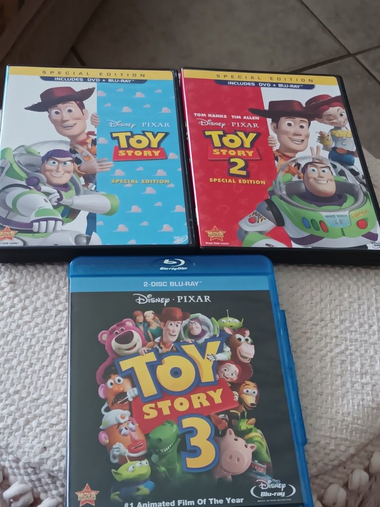Toybstory 1,2, And 3 ,blu Rays