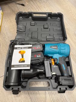 ZAWRT Cordless Turbo Jet Blower W/ Nozzles & Storage Box