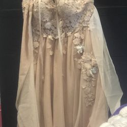 Custom Prom Dress Size:3/4 