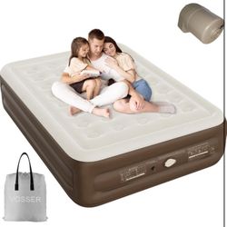 Queen Air Mattress with Built-in Pump 18'' Self Inflatable Mattress with Cordles