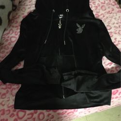 PLAYBOY Rhinestone Hoodie  M. NWT