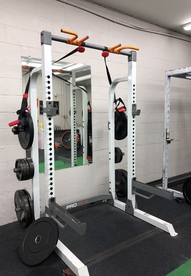 Squat rack **only squat rack nothing else in picture is included