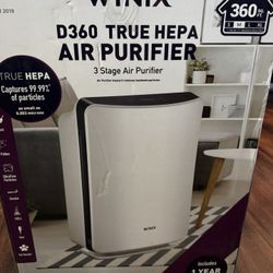 D360 True HEPA 3-Stage Air Purifier, AHAM Verified Air Cleaner for 360 sq. ft. - Brand New in Box