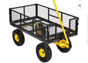 Heavy-duty steel garden cart