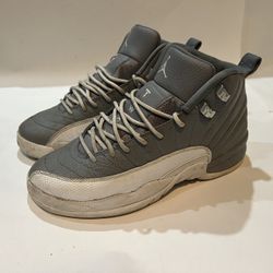 Nike Air Jordan 12 Retro GS Stealth Grey White | size 6.5 | 153265 015
