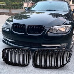 Carbon fiber style Fits 2011-2013 BMW E92 E93 LCI 320i 328i 335i Front Grille Dual Slat