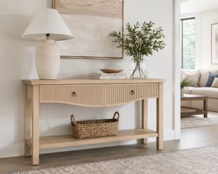 BRAND NEW 60” Studio McGee Fluted Console Table | Entryway Sofa Table | Natural Wood