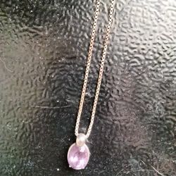 Sterling Silver Amethyst Necklace