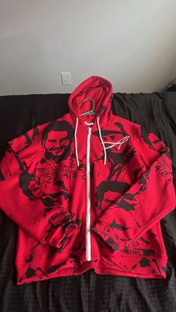 ASAALI ZIP-UP HOODIE (RED)