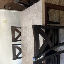 Marble top Dinning table w/ 6 chairs