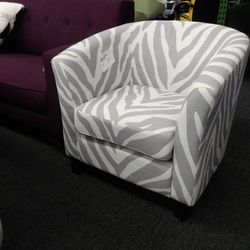 Zebra Fabric Armchair