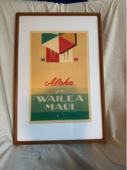 RARE decor! Limited Hawaii Wailea Maui Print by Nick Kuchar!