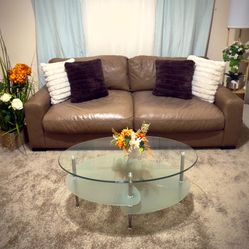 Brown Leather Couch