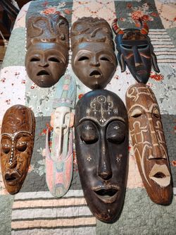 Wooden Tribal Masks