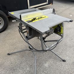 Ryobi 15 Amp 10 in. Expanded Capacity Portable Table Saw with Rolling Stand (model RTS23)