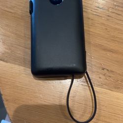 Portable  Charger with Built-in Cables & Wall Plug