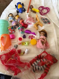 Large box of vintage toys