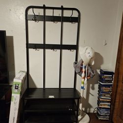 coat rack with a shoe storage