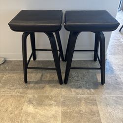 Counter Height Bar Stools Set of 2, 26" Swivel Bar Stools