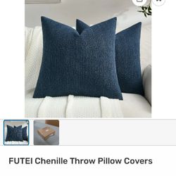 Chenille Throw Pillow Covers